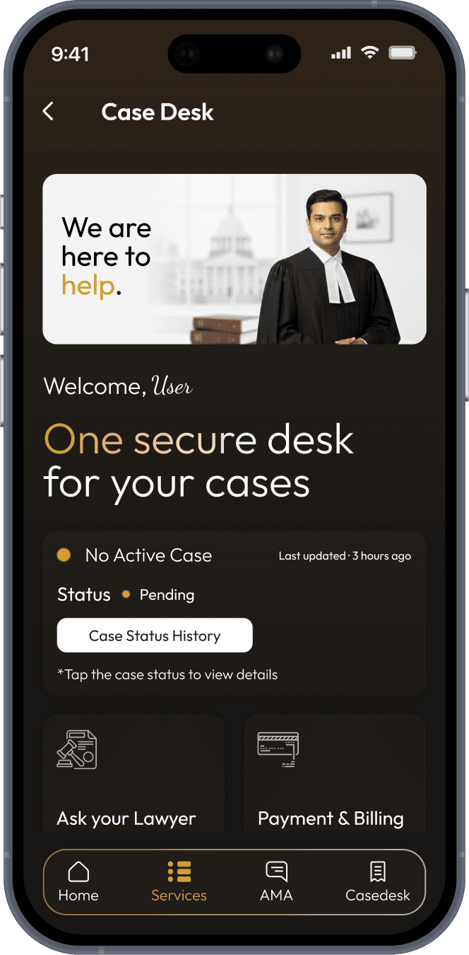 Case Desk mobile mockup